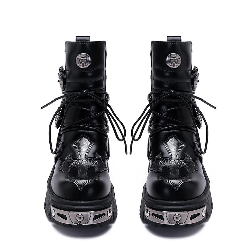 Vintage Unisex High Boots Spanish Street Style Metal Punk Rock Platform Boots