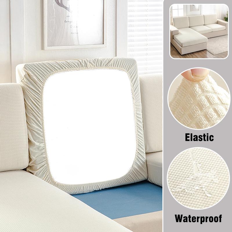 Water-Resistant Sofa Seat Cushion Slipcovers Sectional Couch Cushion Cover Stretch Non-Slip Furniture Protector For Kids, Pets