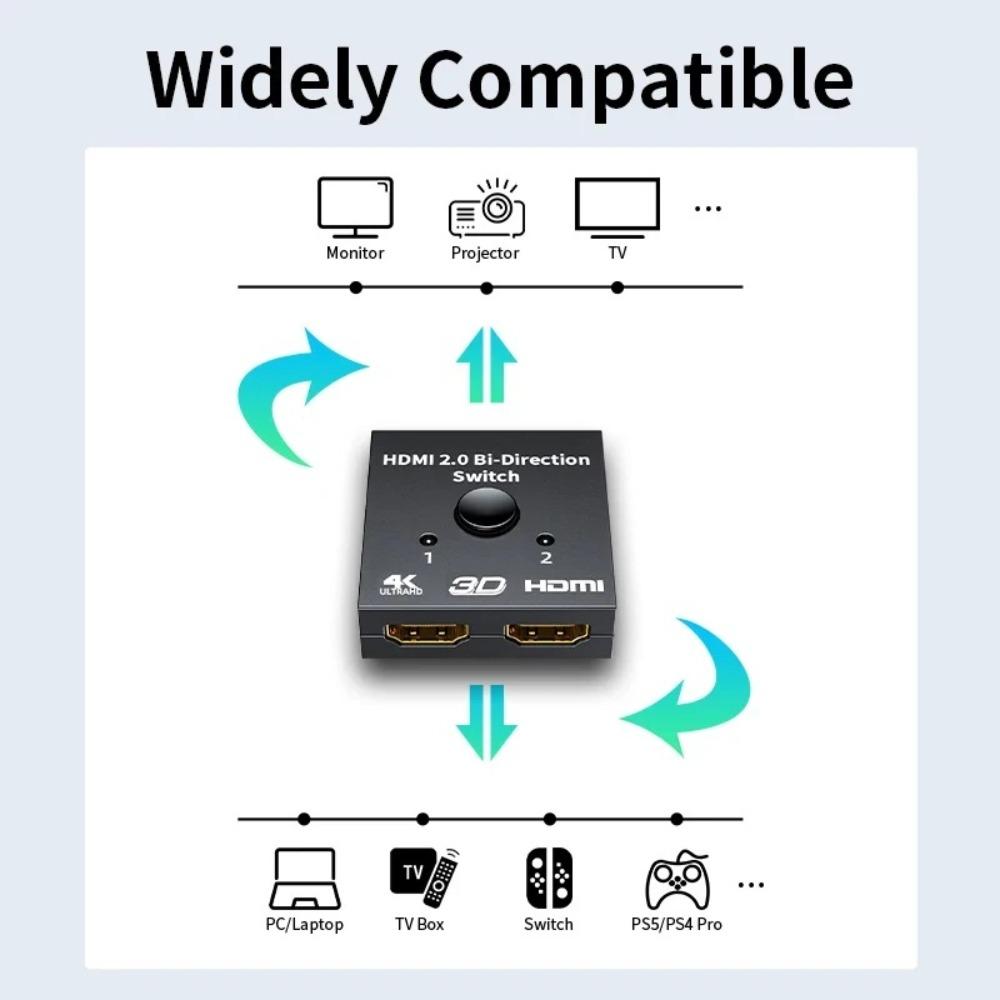 

ТВ-адаптер HDMI-переключатель HD 4K 60 Гц HDTV-переключатель адаптер Новый HDMI-совместимый конвертер Главная