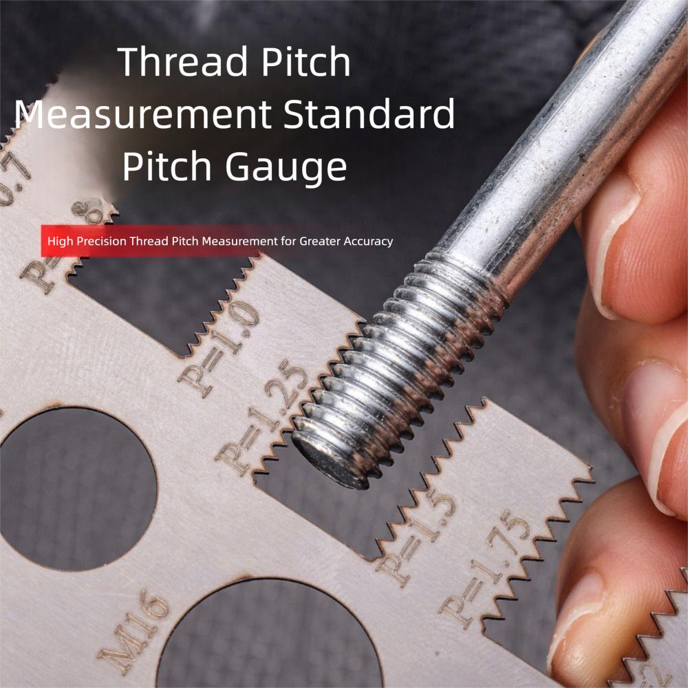 Space Saving Thread Checker 304 Stainless Steel Gauge Ruler Screw Measurement Ruler  Home Use