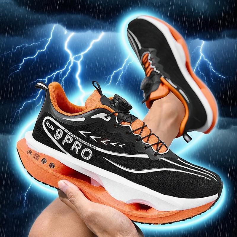 2025 new parent-child large-size racing carbon board running shoes men's breathable mesh anti-skid training ultra-light sports shoes women