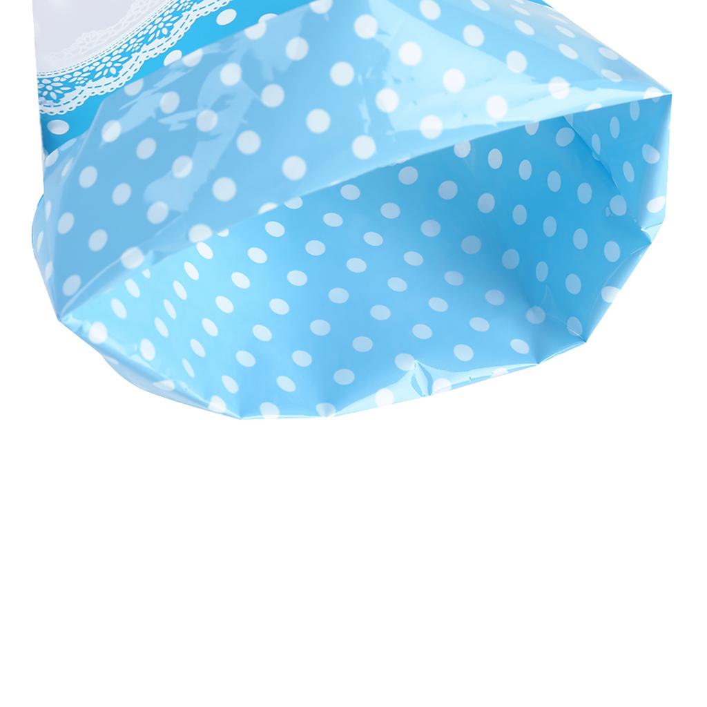 50 Packs Clear Cone Shaped Treat Popcorn Bags Cellophane Candy Bags with Twist Tie