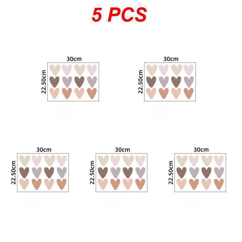 1~10PCS New Heart Bohemian Style Wall Stickers Self-adhesive Wall Stickers Decorative Stickers Kids Bedroom Home Decor Wall