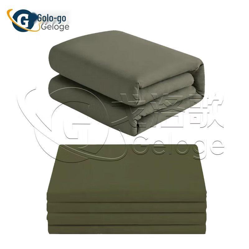 Military Green Quilt and Training Bed Sheet Set