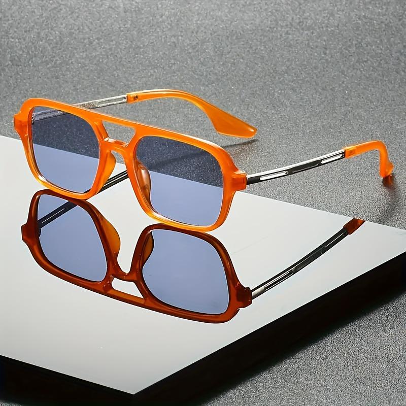 Unisex Square Fashion Glasses with Case Trendy Streetwear for Music Festivals Holiday Gifts