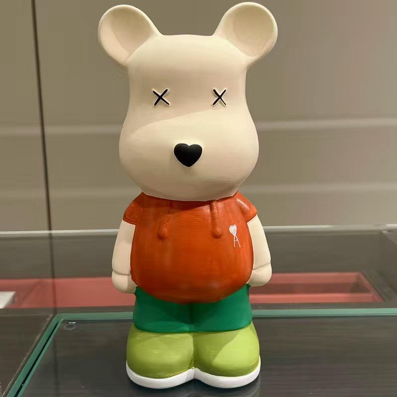 Cartoon Bear Piggy Bank: Creative Modern Ceramic Ornament for Living Room