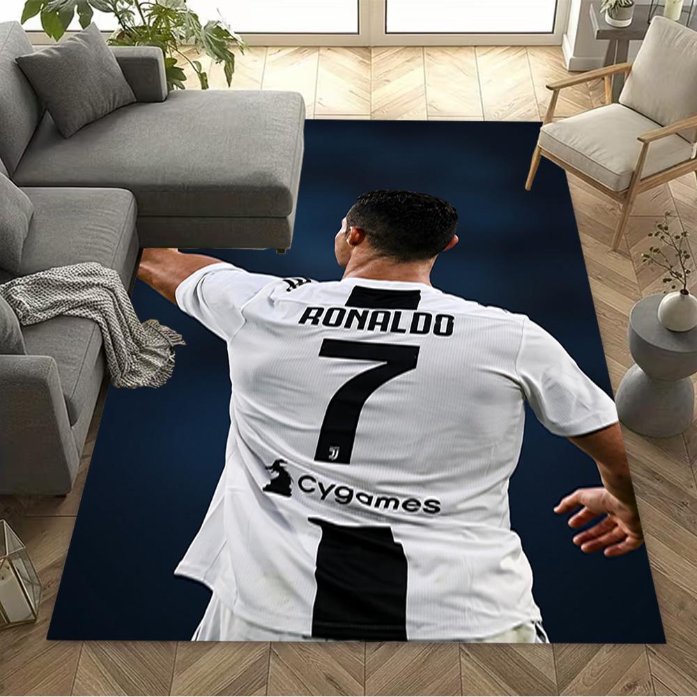 Ronaldo's Legendary Journey Area Rug Design for Hallway Bedrooms Dormitory Entryway Antislip Carpet Decorate Offices Best for Christmas