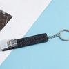 1pc Lady Long Nail Card Holder Anti-Touch Bank ATM Card Bus Card Clipper DIY Keychain Bag Pendant