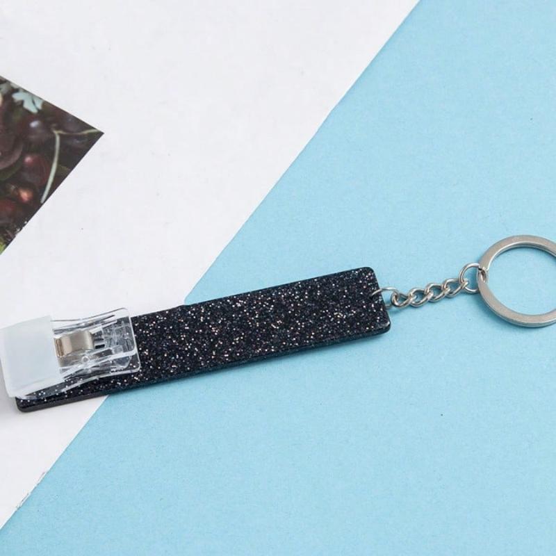 1pc Lady Long Nail Card Holder Anti-Touch Bank ATM Card Bus Card Clipper DIY Keychain Bag Pendant