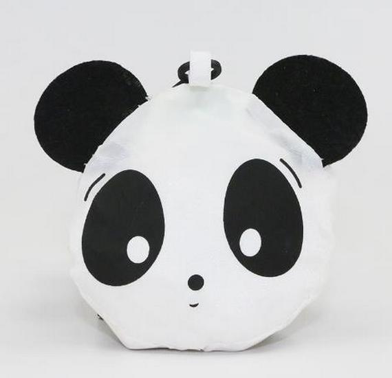 Eco-Friendly Folding Shopping Bag with Japanese Animal Cartoon Design, Large Capacity, Polyester 190T, Puppy Theme