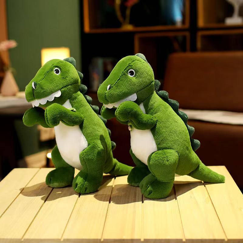 35cm Green Dinosaur Doll Simulation Plush Toy Handmade Doll Cartoon Anime Cute Pillow Cushion Home Decoration Children's Birt