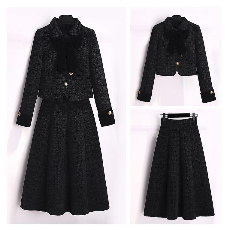 Women's Festive Slim-Fit Coco-Style Suit Skirt Set - Spring/Autumn 2026