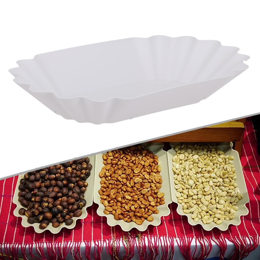 Coffee Beans Dish Coffee Beans Plate For Coffee Beans Snacks Display Dish Display Plate Blue Cold-resistant White