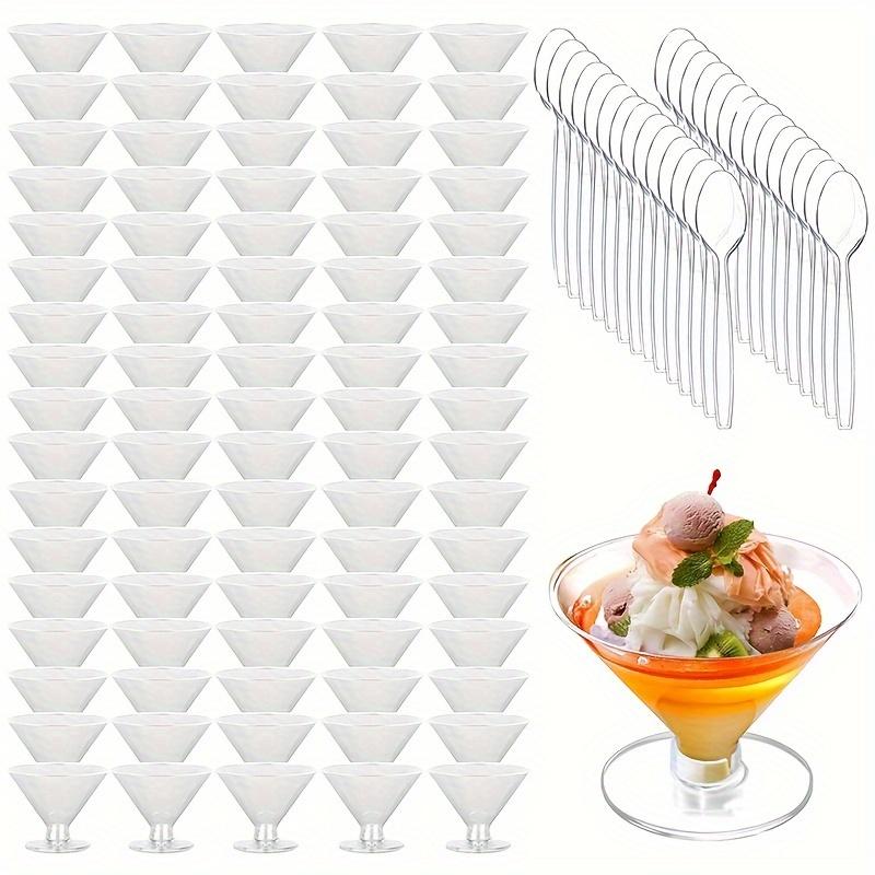 Value Pack 50pcs Disposable Short Stem Champagne Glass Restaurant Supplies