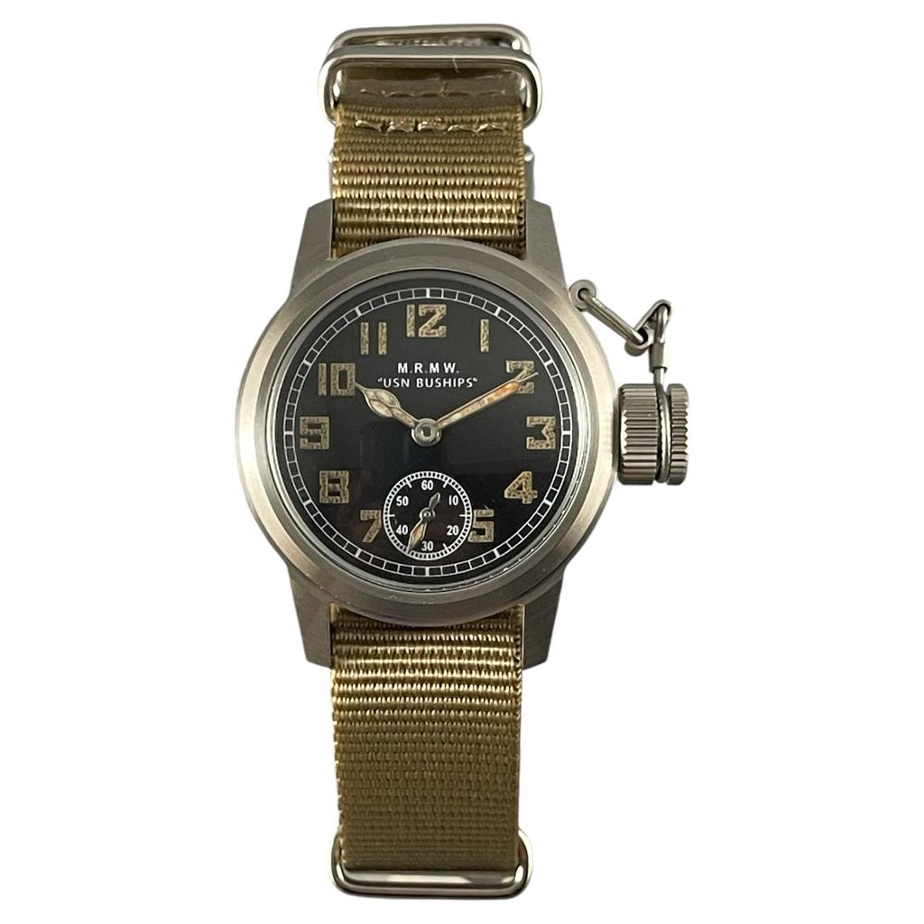 Military watch for Buships small khaki nylon NATO strap [M.R.M.W.] men, second,