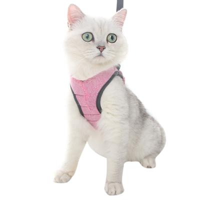 Katzengeschirr, Leine, ausbruchsicher, leicht, atmungsaktiv, verstellbar, weiche Hundeweste