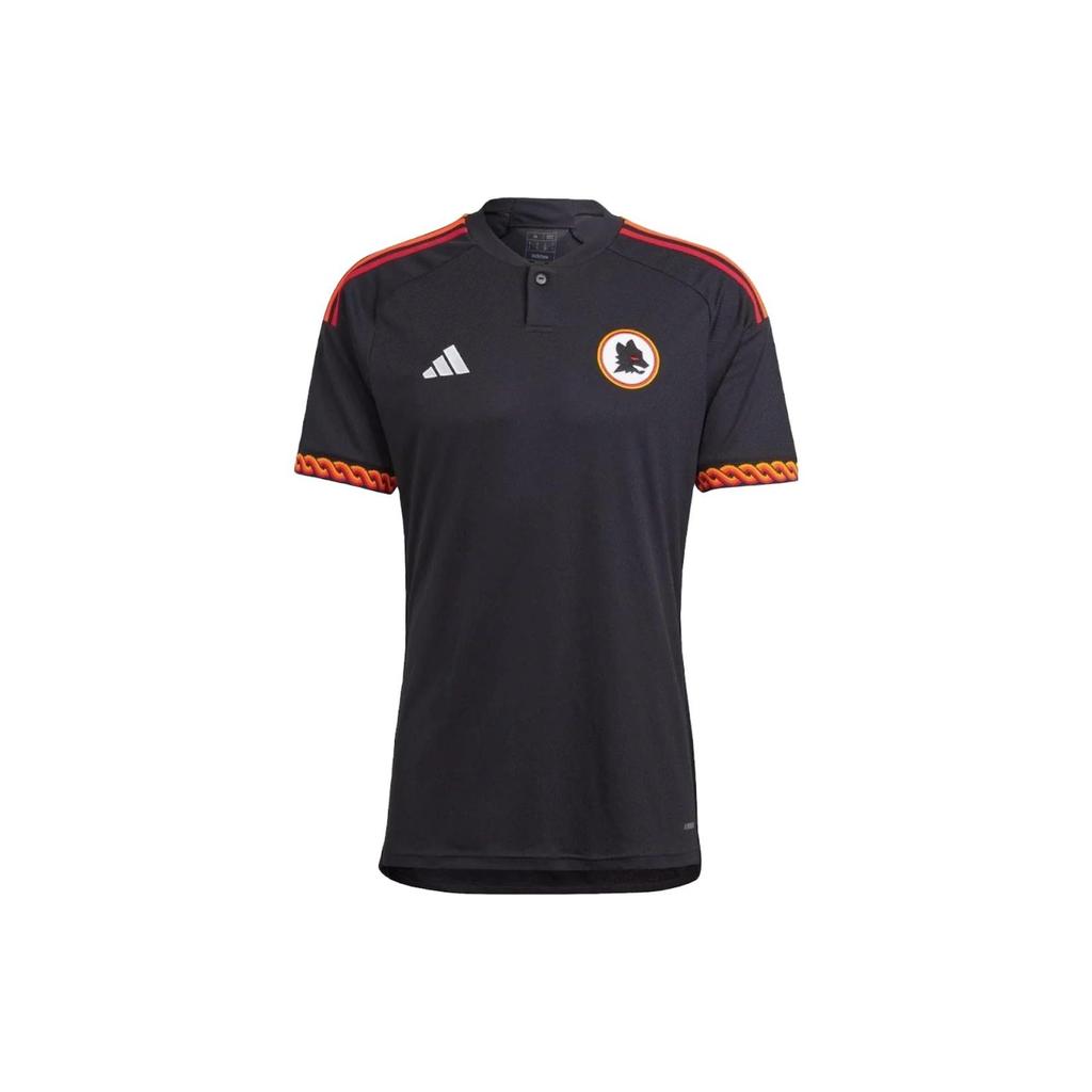 adidas Maglia a Maniche Corte con Collo Polo e Vestibilità Ampia con Stampa Logo Uomo Top Nera IK7170