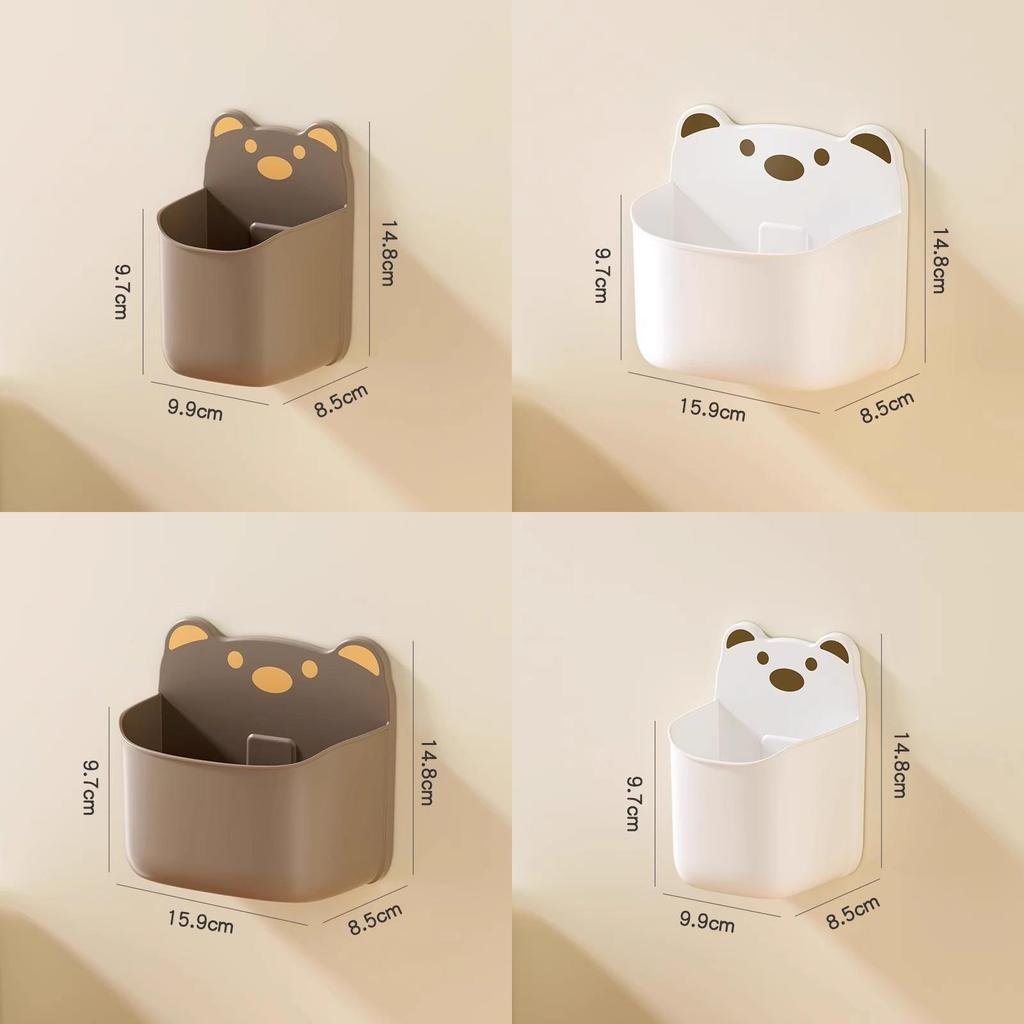 Wall Mount Cartoon Bear Storage Box With Modern Design For Kitchen Organization