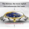 JIN SHI DUN Automatic Mechanical Watch, Fashionable Thin Waterproof Watch for Men