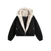 American Style Fleece Lined Thickened Cotton Jacket Loose Fit Winter Workwear Couple Coat