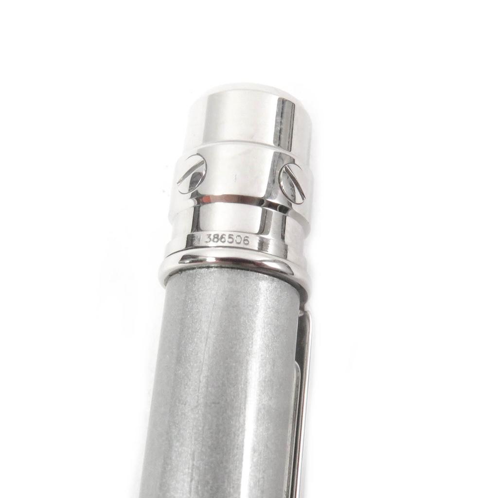 Great Cartier Ballpoint pen Santos de Cartier Twist Type Silver mens Used