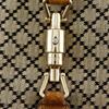 Gucci New Jackie Handbag 246907 Diamante Bamboo Fringe Brown Canvas Women Used