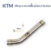 Compatible with KTM 1290 SUPER DUKE R/GT: Modified Mid-Section Exhaust Pipe with Three-Way Catalytic Converter.