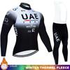 Kompletní cyklistika 2024 UAE Winter Thermal Fleece Jersey Tricuta Man Road Pánské oblečení Set Mtb Team Cyklistické kalhoty Oblečení