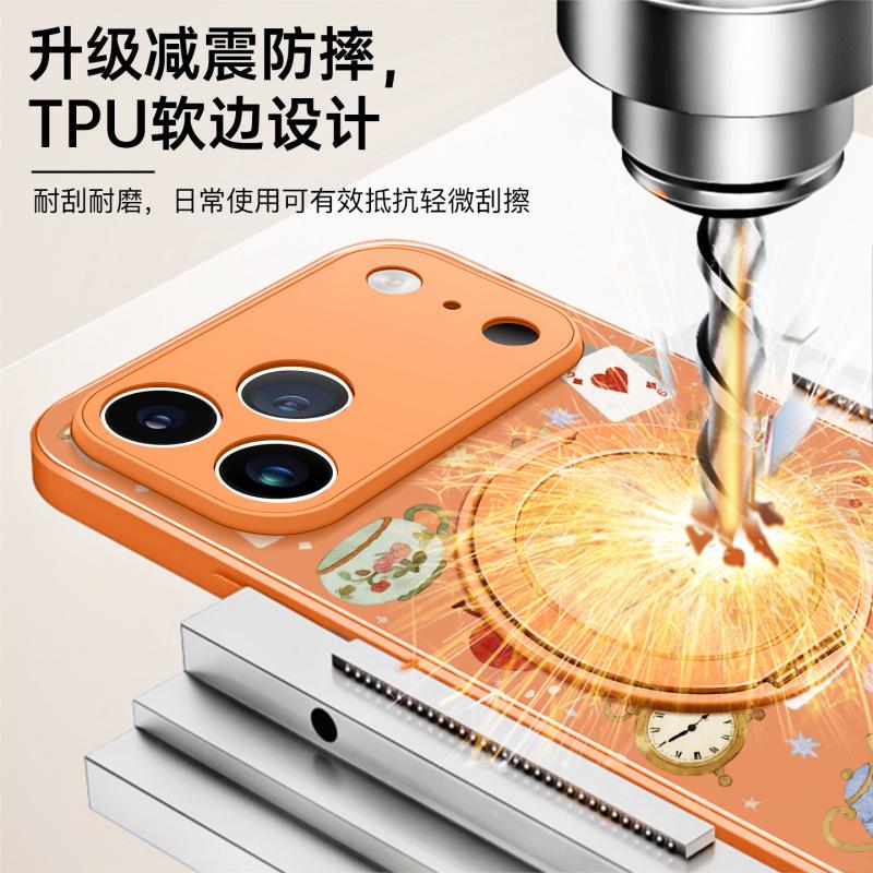 Suitable for iPhone17 Mobile Phone Case New Apple 15Pro Protective Case 14Pro Magnetic Suction Bracket 16promax