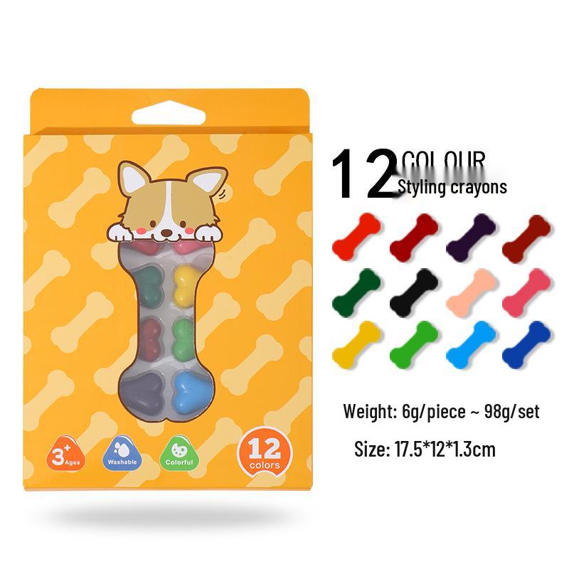Bone Brand New Cartoon Crayons & Children s Paint Brushes - Mess-Free Gift Set for Doodling