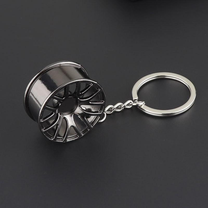 Mini Car Wheel Keychain - Auto Parts Turbine Piston BBS Tire Pendant