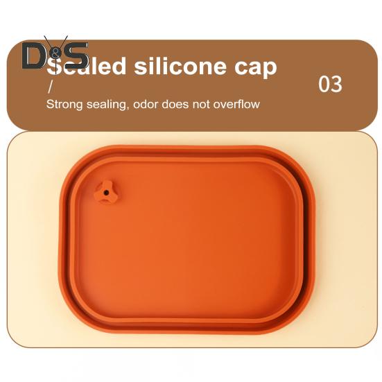 Silicone Lunch Box with Multi-compartments Leak-Proof BPA Free Food Storage Container Microwave/Oven/Freezer Safe Bento Box for Work Travel Picnic