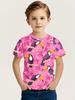 Kids' Tropical Macaw Parrots Beach Print Short Sleeve T-Shirt Summer Animal Graphic Tee