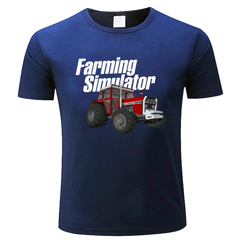 Farming Simulator T-Shirt Black T Shirts Plus Size Tops Plus Size T Shirts Plain White T Shirts Men Black Cotton Mens T-shirt