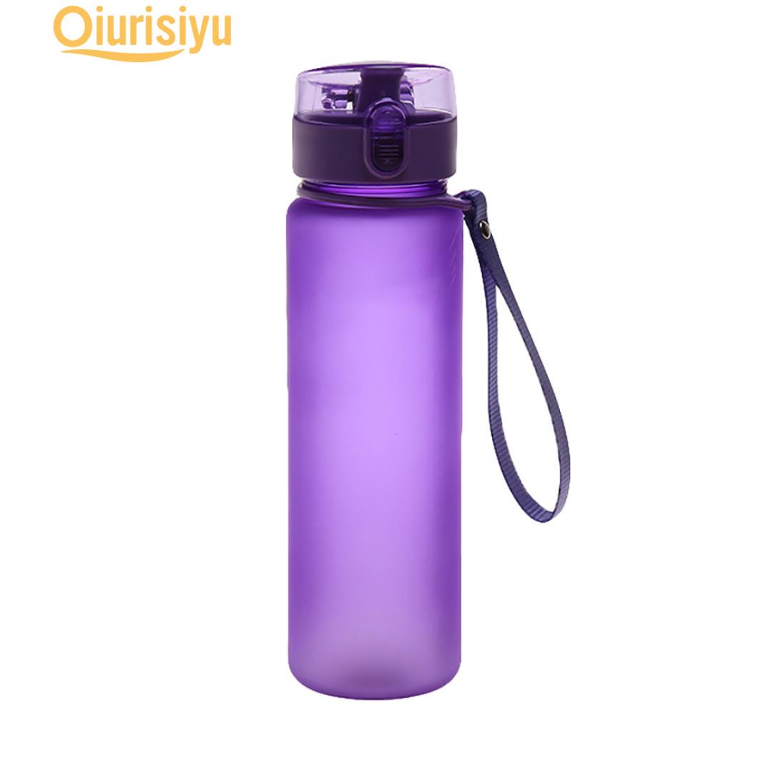 

Бутылка для воды Матовая герметичная чашка для воды для путешествий на открытом воздухе 400ml фиолетовый