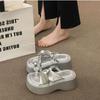 Thick Sole Platform Slippers For Women With Non Slip Rubber Outsole For Summer Casual Wear