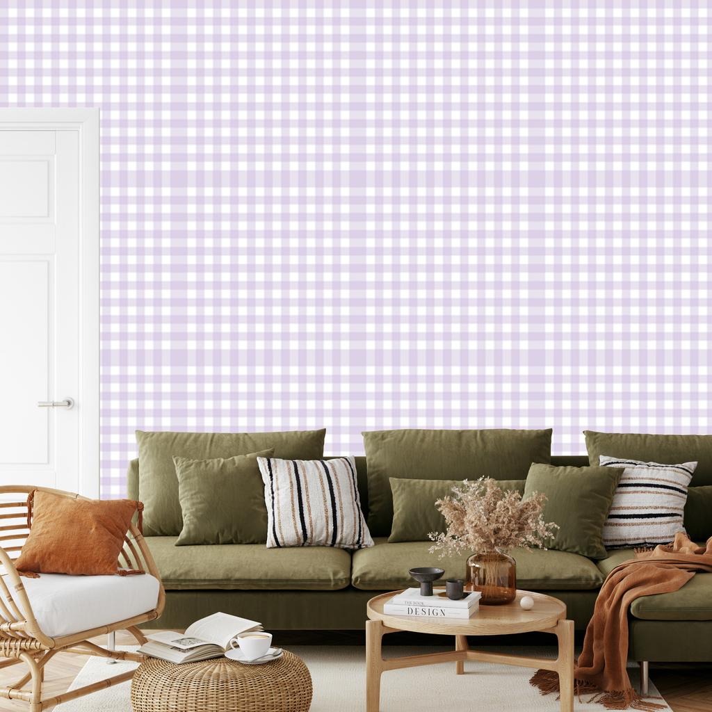 Wallpaper Fabric Pattern White and Light Gray for Living Room and Bedroom 50x1000