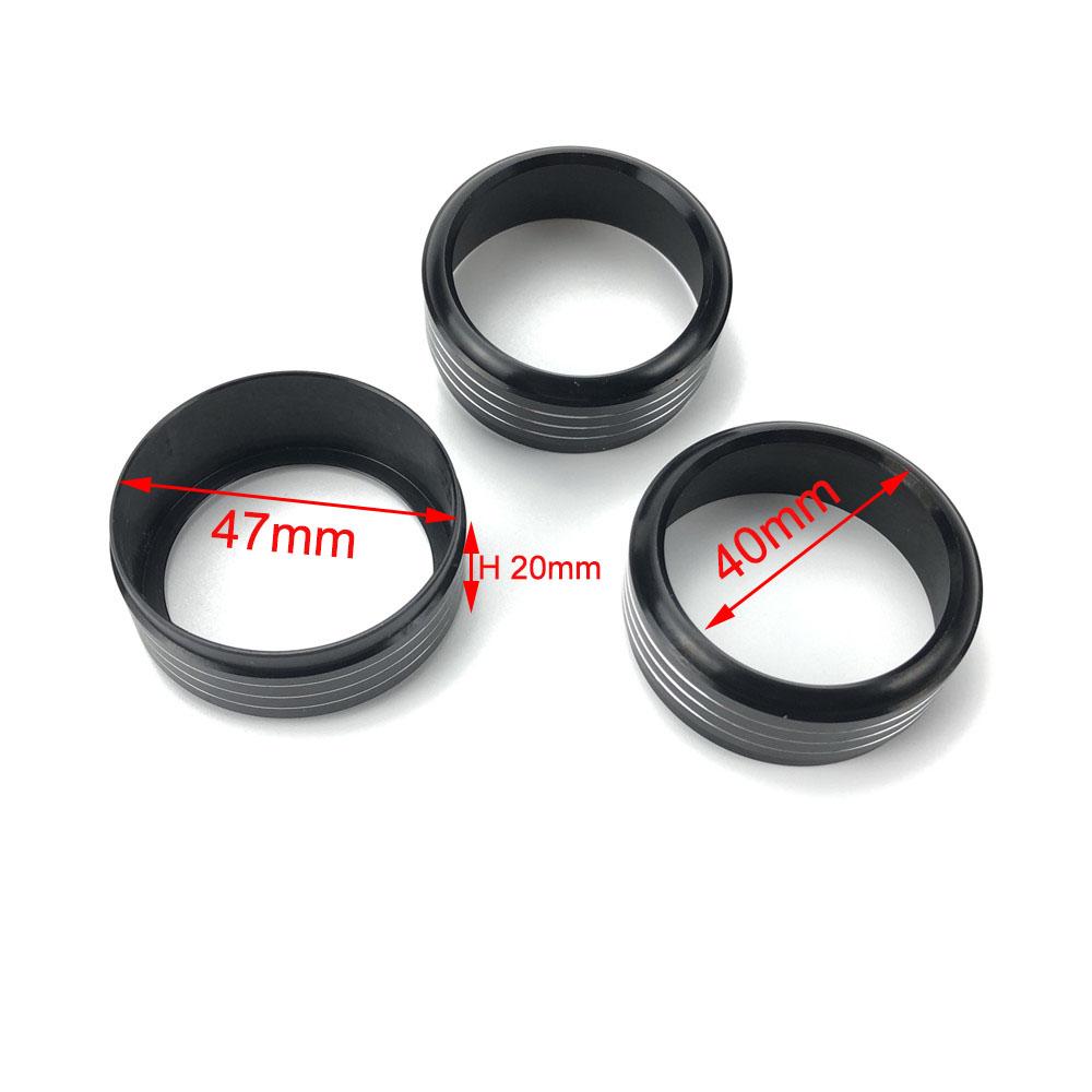 3Pcs/Set Car Styling AC Adjustment Knob Decorative Ring For Subaru Forester Impreza XV Crosstrek WRX Levorg Auto Accessories