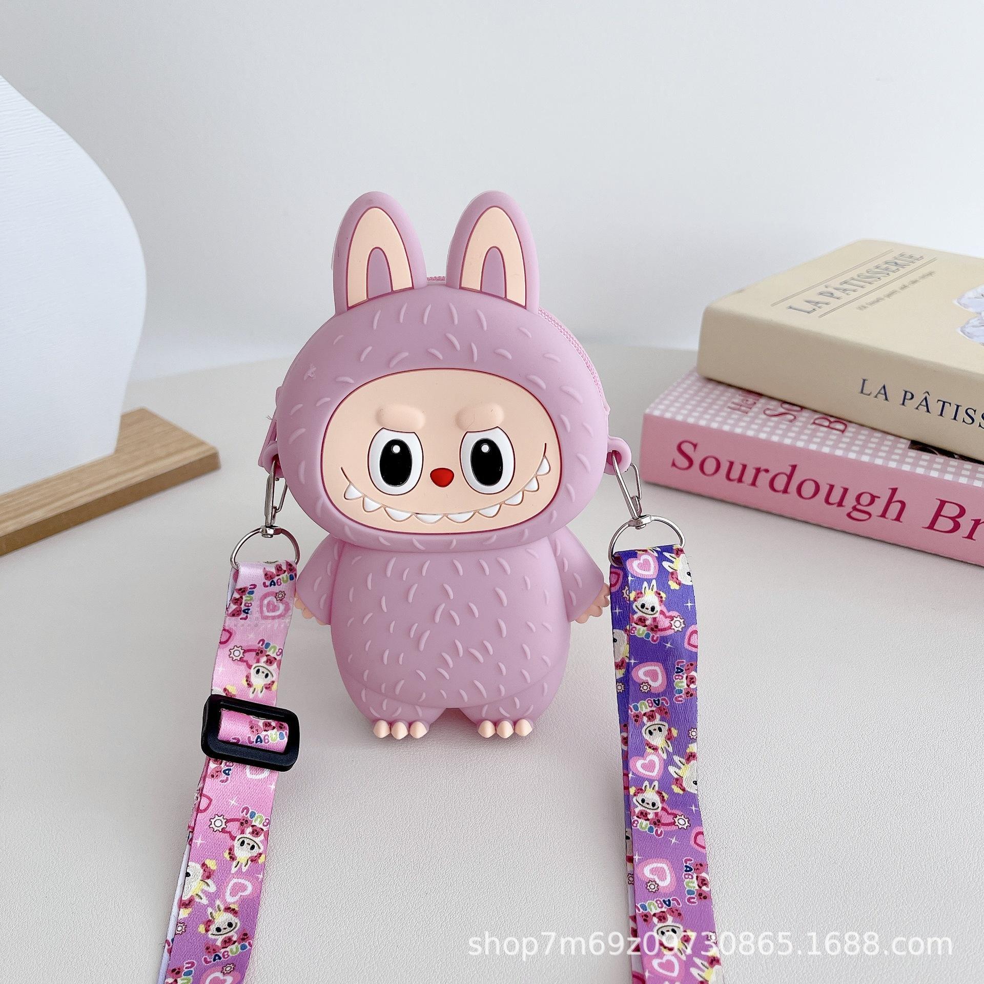 

Детский кошелек для монет Labubu студенческая наплечная сумка сумочка детская сумка детская силиконовая сумка кошелек для монет