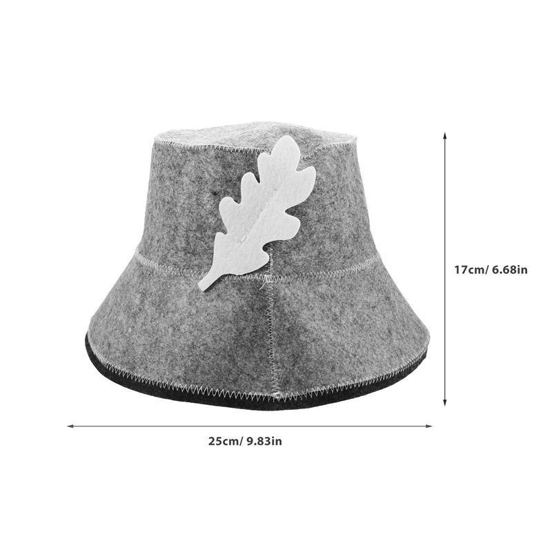 1pc Felt Sauna Hat Fashion Hat For Sauna Water Absorption Sauna Hat Portable Supple Sauna Hat Household Bathroom Sauna Hats темно-серого