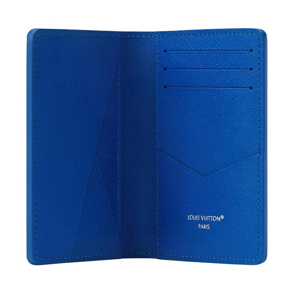 LOUIS VUITTON Pocket Organizer Coated Canvas Card Holder Regular Men's Royal Blue M26798