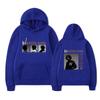 Unisex Schwarzer Hoodie Doppelseitiger Albumcover Grafikdruck Pullover Sweatshirt Streetwear