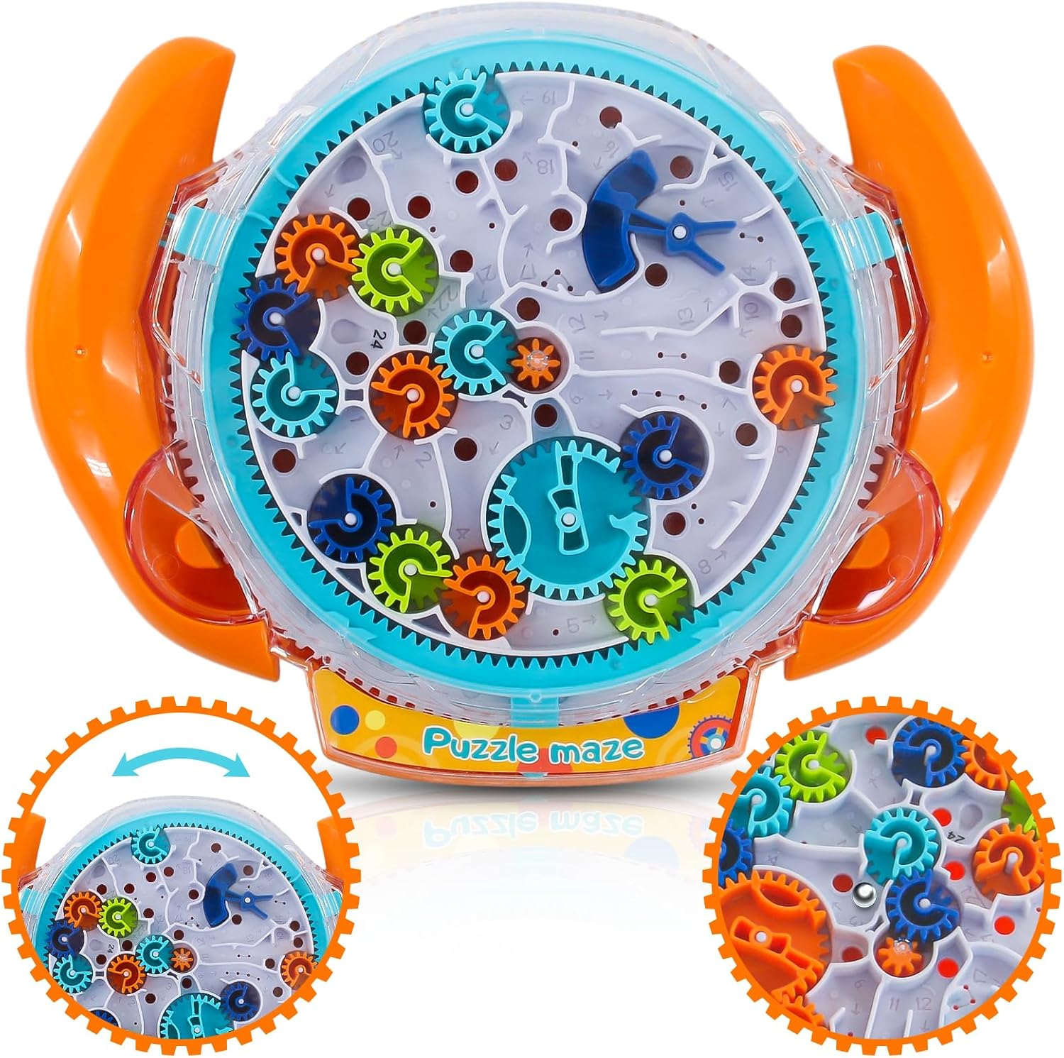 

Игры-лабиринты для детей 4-8 лет, Крутая игрушка-лабиринт в виде космического корабля с двумя стальными шариками, Игры-головоломки оранжевый