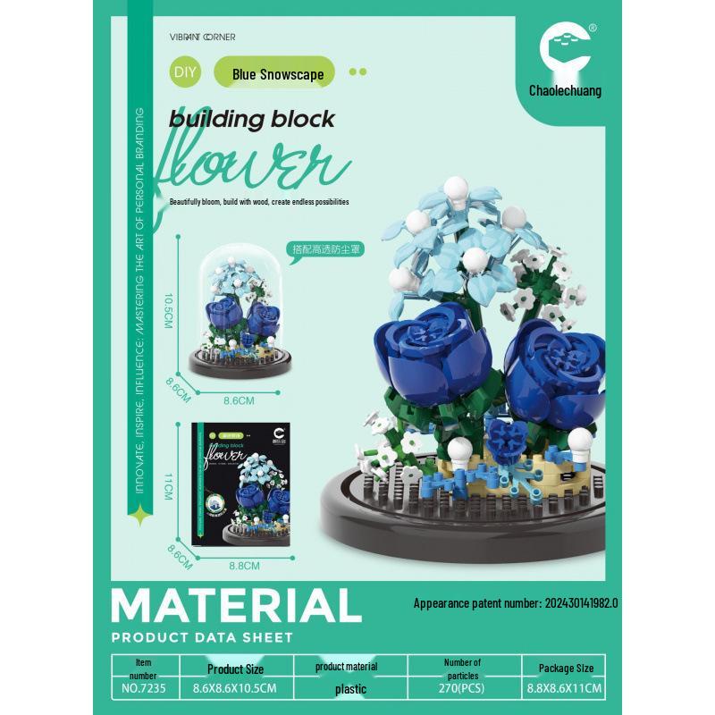 

Суккуленты и цветы конструктор - Совместимый с Лего, Комнатные растения, Стабилизированные цветы, Детские игрушки