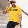 2026 New Model Unisexs Summer 100 Cotton Fashionable Casual Loose Plus Size Respect Letter Printed Sports Round Neck Short Sleeve