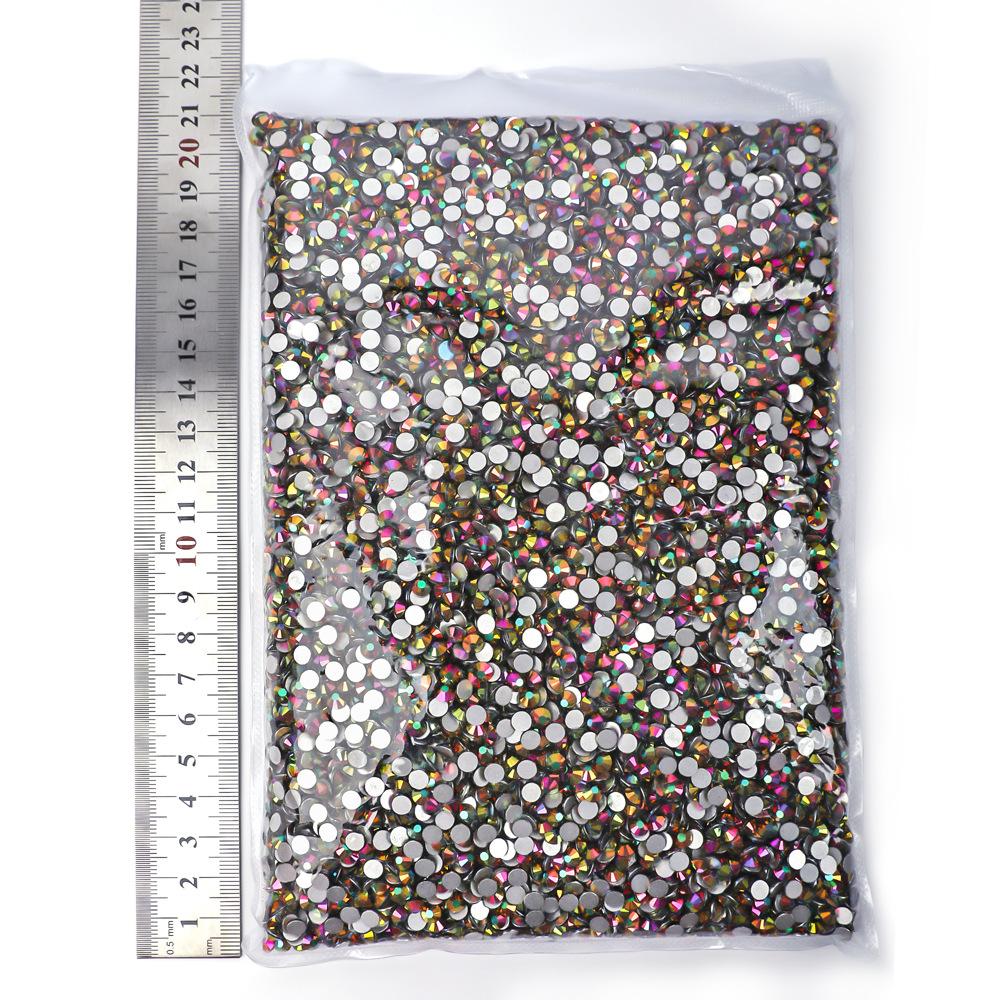 Weichen Big Bag Flat Bottom Diamond Color Plated Crystal Diamond Decorative Rhinestone Diy Nail Art Glass Jewelry Accessories