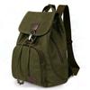 Backpack Canvas Retro Solid Color Laptop Compartment Schoolbag Outdoor Gift