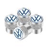4Pcs Car Tire Valve Stems Cap Knurling Style Tire Valve Cap for Volkswagen VW GOLF POLO PASSAT TIGUAN TOURAN TOUAREG JETTA GTI