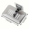 1pcs Transparent Drainable Soap Holder, Punch-Free Soapbox with Traceless Adhesive Wall Mount, Suitable for Bathroom & Kitchen