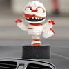 Solar Powered Dashboard Ornament Shaking Head Mummy Dashboard Figures Solar Powered Funny Small Figurine For Halloween Desktop